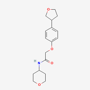 molecular formula C17H23NO4 B6772940 N-(oxan-4-yl)-2-[4-(oxolan-3-yl)phenoxy]acetamide 
