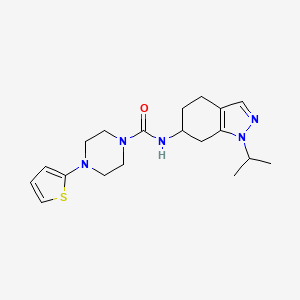 molecular formula C19H27N5OS B6772972 N-(1-propan-2-yl-4,5,6,7-tetrahydroindazol-6-yl)-4-thiophen-2-ylpiperazine-1-carboxamide 