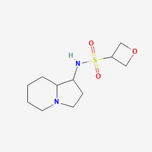 molecular formula C11H20N2O3S B6773661 N-(1,2,3,5,6,7,8,8a-octahydroindolizin-1-yl)oxetane-3-sulfonamide 