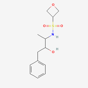 molecular formula C13H19NO4S B6773759 N-(3-hydroxy-4-phenylbutan-2-yl)oxetane-3-sulfonamide 