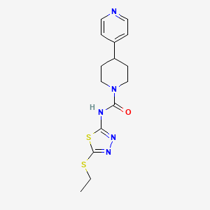 molecular formula C15H19N5OS2 B6774067 N-(5-ethylsulfanyl-1,3,4-thiadiazol-2-yl)-4-pyridin-4-ylpiperidine-1-carboxamide 