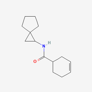 molecular formula C14H21NO B6774085 N-spiro[2.4]heptan-2-ylcyclohex-3-ene-1-carboxamide 