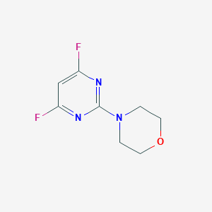 molecular formula C8H9F2N3O B067742 2-Morpholino-4,6-difluoropyrimidine CAS No. 189003-02-9