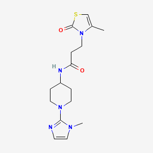 molecular formula C16H23N5O2S B6774440 N-[1-(1-methylimidazol-2-yl)piperidin-4-yl]-3-(4-methyl-2-oxo-1,3-thiazol-3-yl)propanamide 