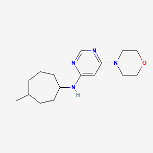 molecular formula C16H26N4O B6774608 N-(4-methylcycloheptyl)-6-morpholin-4-ylpyrimidin-4-amine 