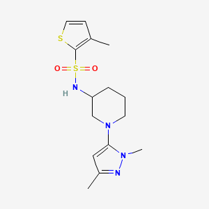 molecular formula C15H22N4O2S2 B6774965 N-[1-(2,5-dimethylpyrazol-3-yl)piperidin-3-yl]-3-methylthiophene-2-sulfonamide 