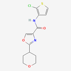 molecular formula C13H13ClN2O3S B6775208 N-(2-chlorothiophen-3-yl)-2-(oxan-4-yl)-1,3-oxazole-4-carboxamide 
