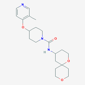 molecular formula C21H31N3O4 B6775831 N-(1,9-dioxaspiro[5.5]undecan-4-yl)-4-(3-methylpyridin-4-yl)oxypiperidine-1-carboxamide 