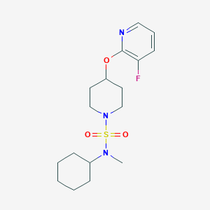 molecular formula C17H26FN3O3S B6775842 N-cyclohexyl-4-(3-fluoropyridin-2-yl)oxy-N-methylpiperidine-1-sulfonamide 