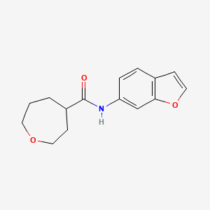 molecular formula C15H17NO3 B6776092 N-(1-benzofuran-6-yl)oxepane-4-carboxamide 