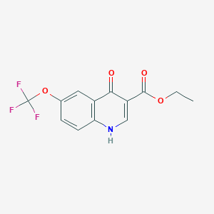 molecular formula C13H10F3NO4 B067761 Ethyl 4-hydroxy-6-(trifluoromethoxy)quinoline-3-carboxylate CAS No. 175203-85-7