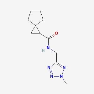 molecular formula C11H17N5O B6776156 N-[(2-methyltetrazol-5-yl)methyl]spiro[2.4]heptane-2-carboxamide 