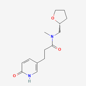 molecular formula C14H20N2O3 B6776379 N-methyl-N-[[(2R)-oxolan-2-yl]methyl]-3-(6-oxo-1H-pyridin-3-yl)propanamide 