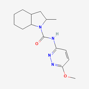 molecular formula C15H22N4O2 B6776552 N-(6-methoxypyridazin-3-yl)-2-methyl-2,3,3a,4,5,6,7,7a-octahydroindole-1-carboxamide 