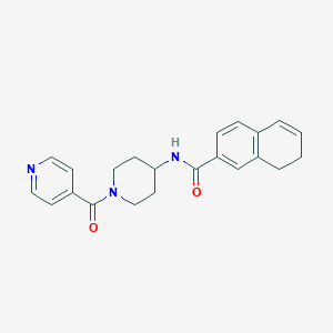 molecular formula C22H23N3O2 B6776615 N-[1-(pyridine-4-carbonyl)piperidin-4-yl]-7,8-dihydronaphthalene-2-carboxamide 