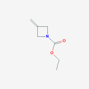 molecular formula C7H11NO2 B067767 3-Methyleneazetidine-1-carboxylic acid ethyl ester CAS No. 191282-73-2