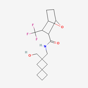 molecular formula C17H24F3NO3 B6777072 N-[[2-(hydroxymethyl)spiro[3.3]heptan-2-yl]methyl]-3-(trifluoromethyl)-7-oxabicyclo[2.2.1]heptane-2-carboxamide 