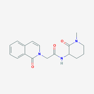 molecular formula C17H19N3O3 B6777342 N-(1-methyl-2-oxopiperidin-3-yl)-2-(1-oxoisoquinolin-2-yl)acetamide 