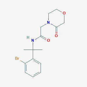 molecular formula C15H19BrN2O3 B6777413 N-[2-(2-bromophenyl)propan-2-yl]-2-(3-oxomorpholin-4-yl)acetamide 