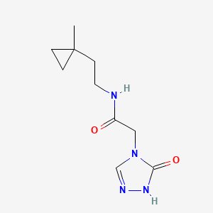 molecular formula C10H16N4O2 B6778005 N-[2-(1-methylcyclopropyl)ethyl]-2-(5-oxo-1H-1,2,4-triazol-4-yl)acetamide 