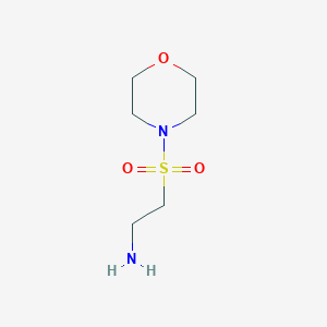 molecular formula C6H14N2O3S B067781 2-(Morpholine-4-sulfonyl)ethan-1-amine CAS No. 173336-66-8