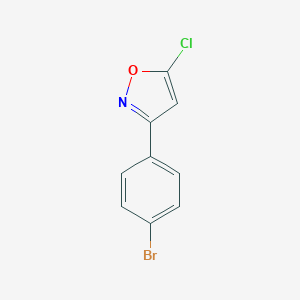 molecular formula C9H5BrClNO B067785 3-(4-Bromophenyl)-5-chloroisoxazole CAS No. 192432-78-3
