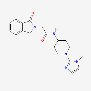 molecular formula C19H23N5O2 B6778526 N-[1-(1-methylimidazol-2-yl)piperidin-4-yl]-2-(3-oxo-1H-isoindol-2-yl)acetamide 