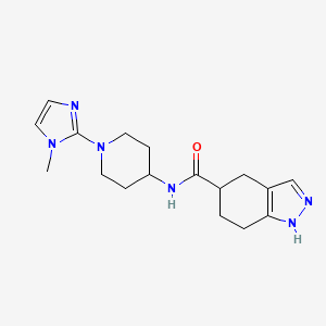 molecular formula C17H24N6O B6778573 N-[1-(1-methylimidazol-2-yl)piperidin-4-yl]-4,5,6,7-tetrahydro-1H-indazole-5-carboxamide 