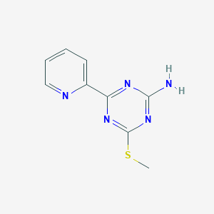 4-(Methylthio)-6-(2-pyridyl)-1,3,5-triazin-2-amine
