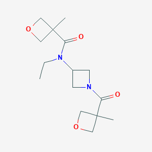 molecular formula C15H24N2O4 B6778618 N-ethyl-3-methyl-N-[1-(3-methyloxetane-3-carbonyl)azetidin-3-yl]oxetane-3-carboxamide 