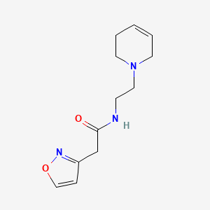 molecular formula C12H17N3O2 B6778635 N-[2-(3,6-dihydro-2H-pyridin-1-yl)ethyl]-2-(1,2-oxazol-3-yl)acetamide 