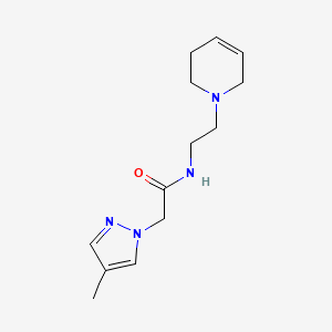 molecular formula C13H20N4O B6778663 N-[2-(3,6-dihydro-2H-pyridin-1-yl)ethyl]-2-(4-methylpyrazol-1-yl)acetamide 