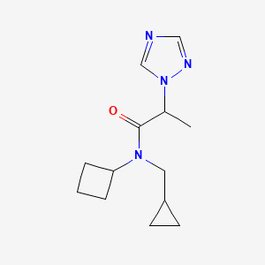 molecular formula C13H20N4O B6778831 N-cyclobutyl-N-(cyclopropylmethyl)-2-(1,2,4-triazol-1-yl)propanamide 