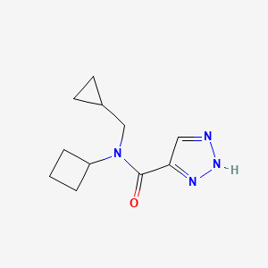 molecular formula C11H16N4O B6778837 N-cyclobutyl-N-(cyclopropylmethyl)-2H-triazole-4-carboxamide 