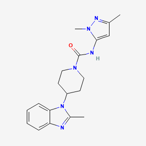 molecular formula C19H24N6O B6778877 N-(2,5-dimethylpyrazol-3-yl)-4-(2-methylbenzimidazol-1-yl)piperidine-1-carboxamide 
