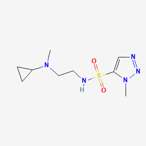 molecular formula C9H17N5O2S B6778925 N-[2-[cyclopropyl(methyl)amino]ethyl]-3-methyltriazole-4-sulfonamide 