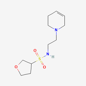 molecular formula C11H20N2O3S B6779171 N-[2-(3,6-dihydro-2H-pyridin-1-yl)ethyl]oxolane-3-sulfonamide 