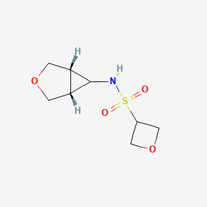 molecular formula C8H13NO4S B6779215 N-[(1R,5S)-3-oxabicyclo[3.1.0]hexan-6-yl]oxetane-3-sulfonamide 