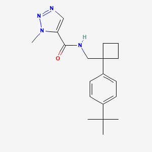 molecular formula C19H26N4O B6779896 N-[[1-(4-tert-butylphenyl)cyclobutyl]methyl]-3-methyltriazole-4-carboxamide 