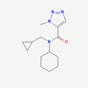 molecular formula C14H22N4O B6779904 N-cyclohexyl-N-(cyclopropylmethyl)-3-methyltriazole-4-carboxamide 