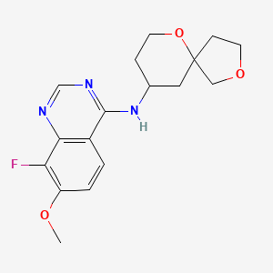 molecular formula C17H20FN3O3 B6780245 N-(2,6-dioxaspiro[4.5]decan-9-yl)-8-fluoro-7-methoxyquinazolin-4-amine 
