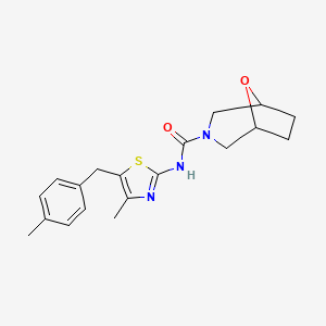 molecular formula C19H23N3O2S B6780627 N-[4-methyl-5-[(4-methylphenyl)methyl]-1,3-thiazol-2-yl]-8-oxa-3-azabicyclo[3.2.1]octane-3-carboxamide 
