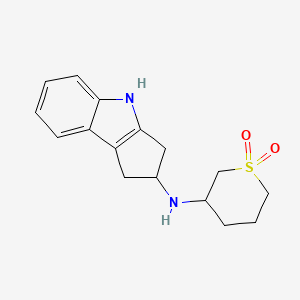 molecular formula C16H20N2O2S B6780819 N-(1,1-dioxothian-3-yl)-1,2,3,4-tetrahydrocyclopenta[b]indol-2-amine 