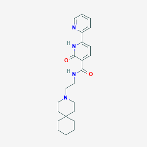 molecular formula C23H30N4O2 B6780897 N-[2-(3-azaspiro[5.5]undecan-3-yl)ethyl]-2-oxo-6-pyridin-2-yl-1H-pyridine-3-carboxamide 