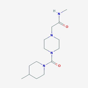 molecular formula C14H26N4O2 B6780920 N-methyl-2-[4-(4-methylpiperidine-1-carbonyl)piperazin-1-yl]acetamide 