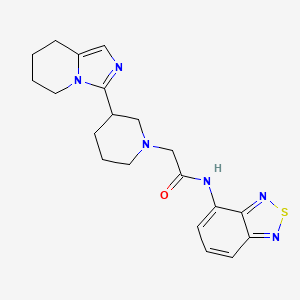 molecular formula C20H24N6OS B6781144 N-(2,1,3-benzothiadiazol-4-yl)-2-[3-(5,6,7,8-tetrahydroimidazo[1,5-a]pyridin-3-yl)piperidin-1-yl]acetamide 