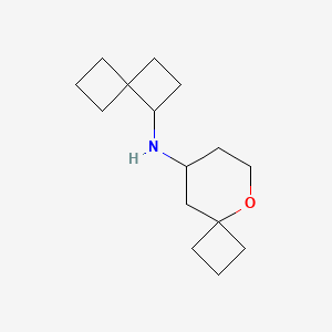 molecular formula C15H25NO B6781176 N-spiro[3.3]heptan-3-yl-5-oxaspiro[3.5]nonan-8-amine 