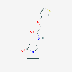 molecular formula C14H20N2O3S B6781210 N-(1-tert-butyl-5-oxopyrrolidin-3-yl)-2-thiophen-3-yloxyacetamide 