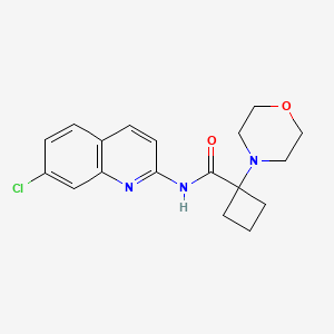 molecular formula C18H20ClN3O2 B6781273 N-(7-chloroquinolin-2-yl)-1-morpholin-4-ylcyclobutane-1-carboxamide 
