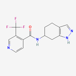 molecular formula C14H13F3N4O B6781344 N-(4,5,6,7-tetrahydro-1H-indazol-6-yl)-3-(trifluoromethyl)pyridine-4-carboxamide 